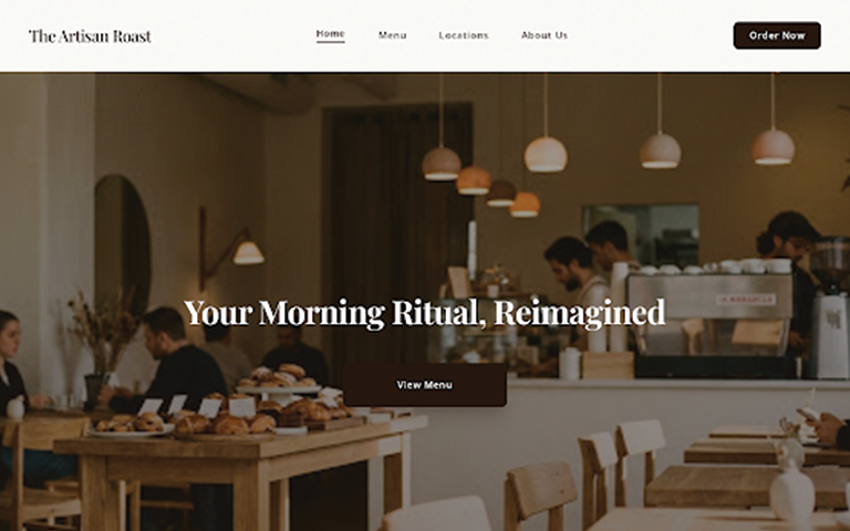 Placeholder preview of a small business website